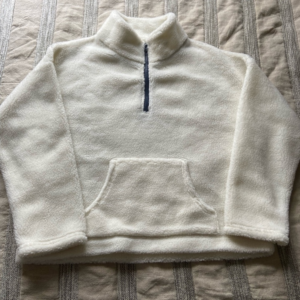 J Crew White Sherpa
